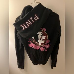 FSU Florida State Zip Hoodie Medium Victoria’s Secret Pink